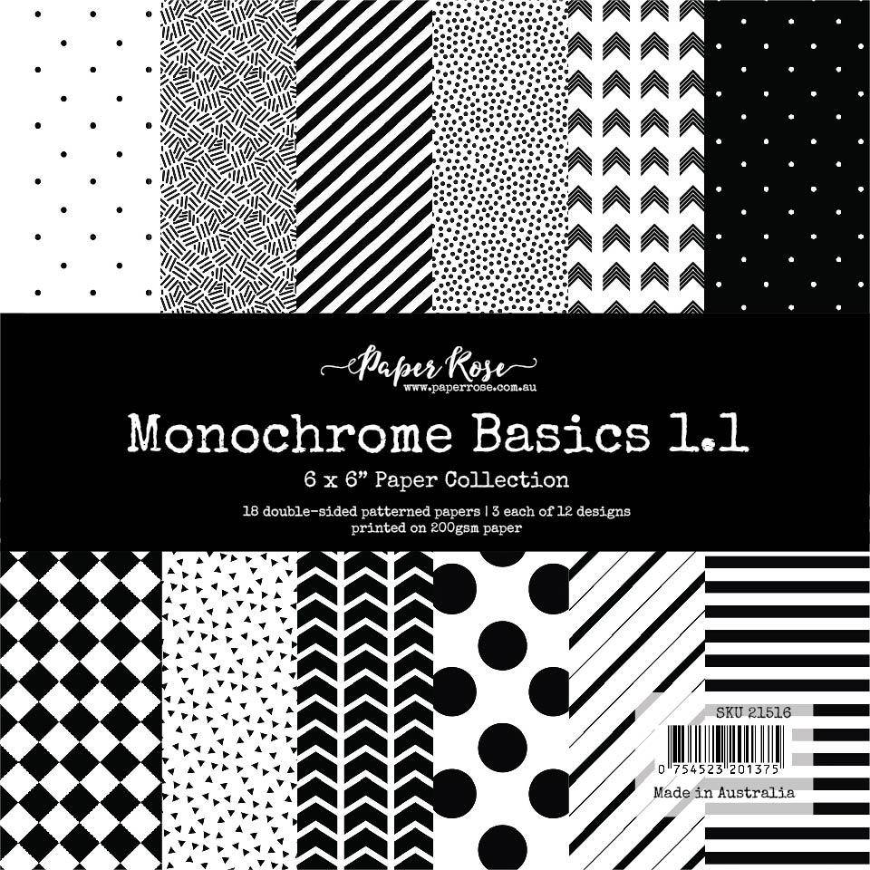 Paper Rose MONOCHROME BASICS 1.1 6x6 Paper Pack 21516