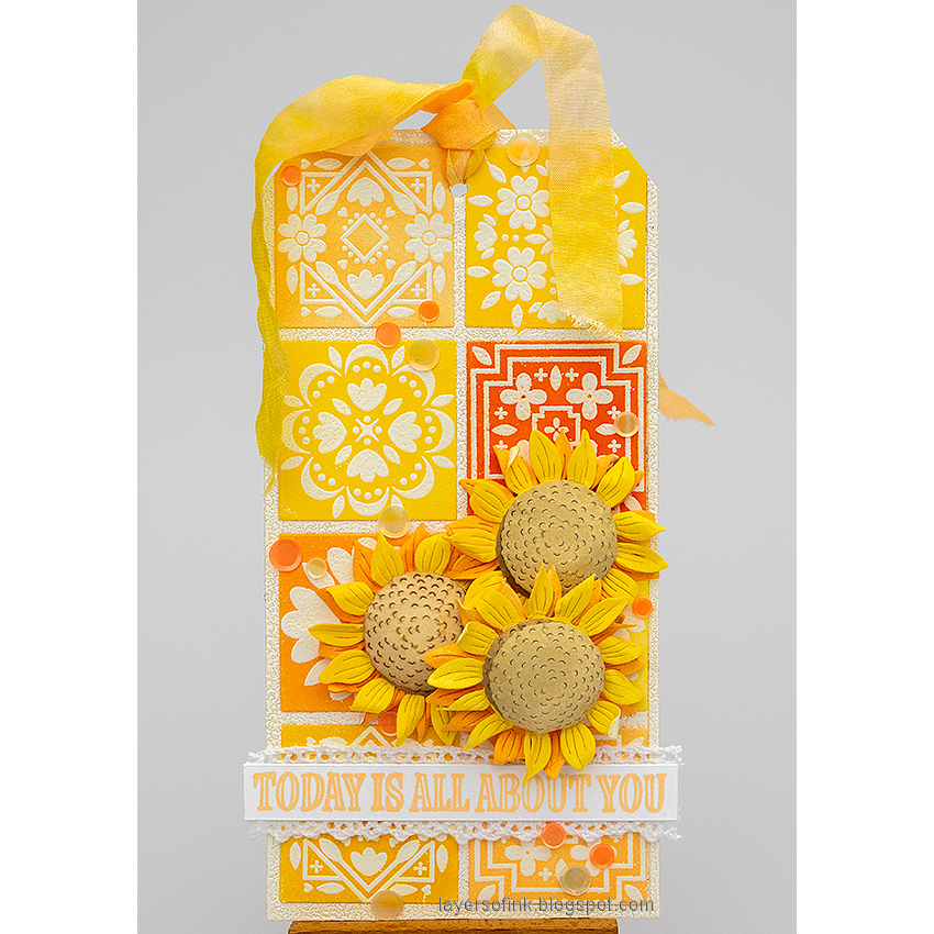 Simon Says Clear Stamps Birthday Shenanigans sss202679 Out Of This World Sunflower Tag | color-code:ALT02