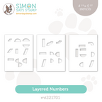 Simon Says Stamp Stencils Layered Numbers mt221701 Stamptember