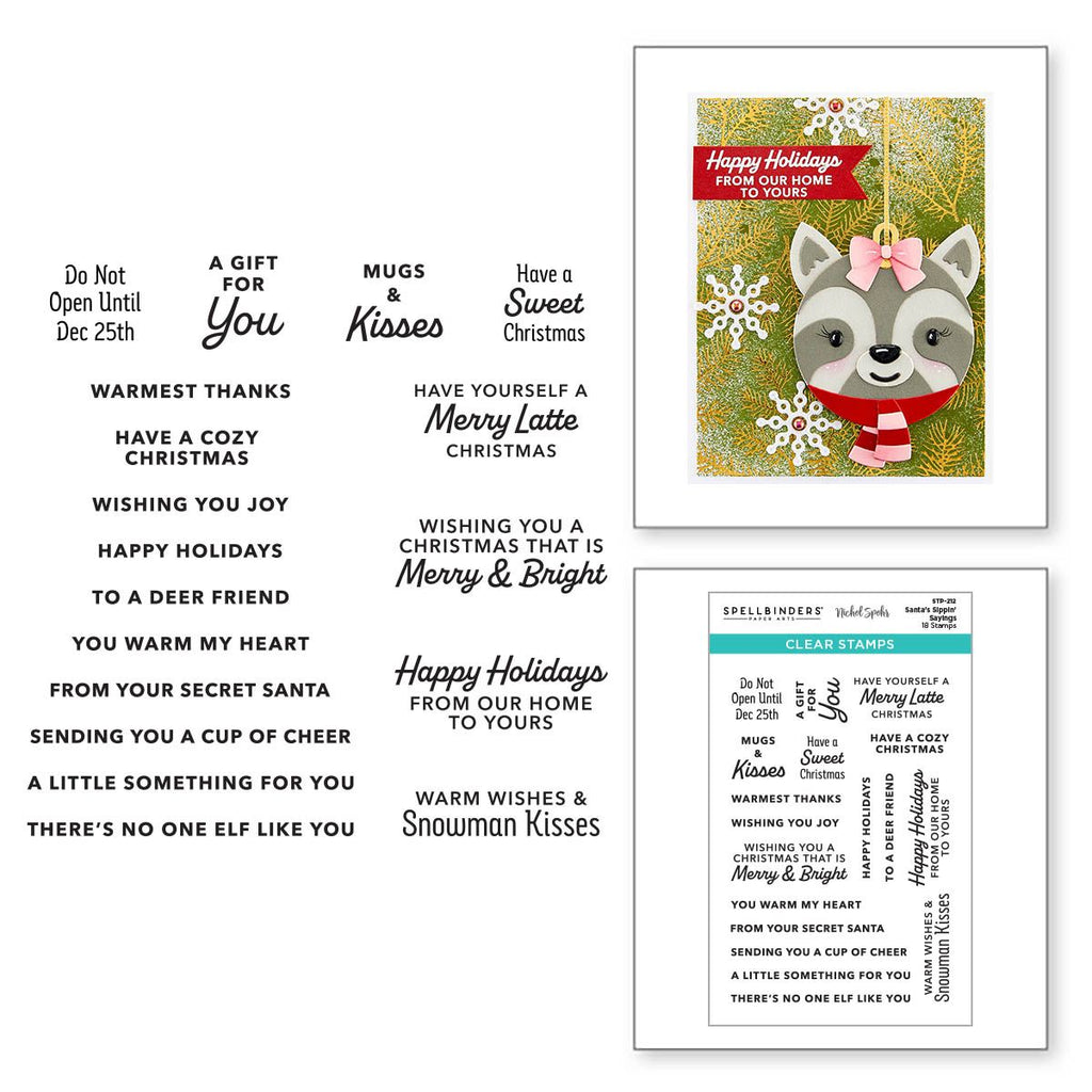 stp-212 Spellbinders Santa’s Sippin’ Sayings Clear Stamps product image