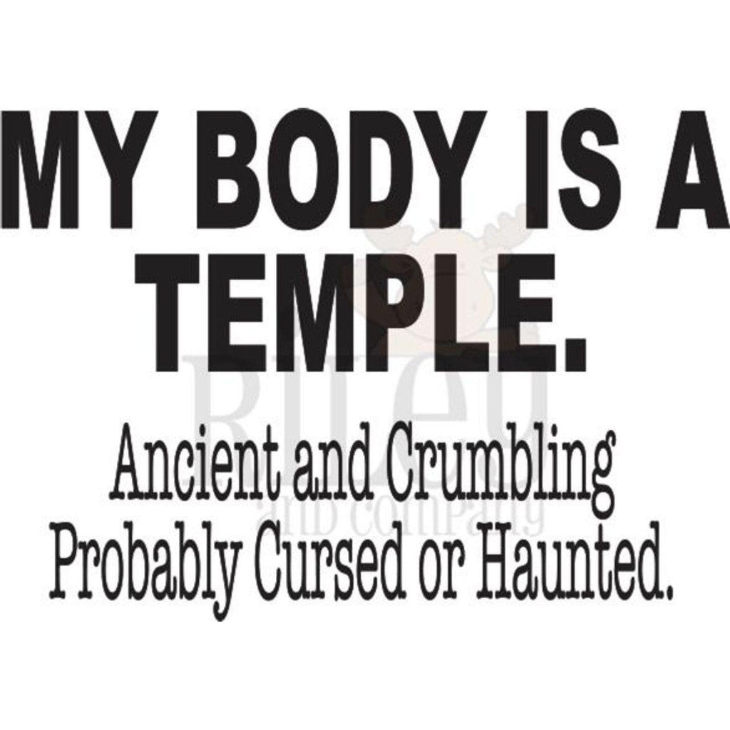 Riley And Company Funny Bones My Body Is A Temple Clear Stamp rwd-1274