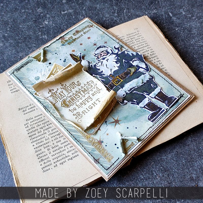 Tim Holtz Cling Rubber Stamps Jolly Holiday cms474 happy and bright