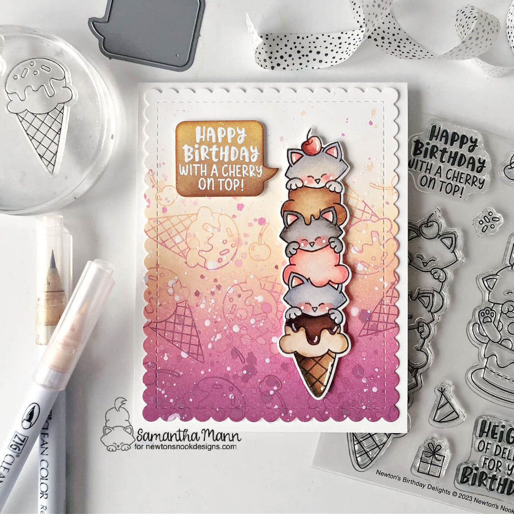Newton's Nook Designs Newton's Birthday Delights Clear Stamps NN2307S01 birthday