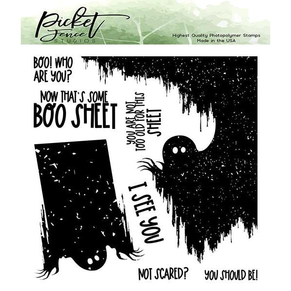 Picket Fence Studios NOT SCARED? YOU SHOULD BE! Clear Stamps h117