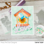 Pretty Pink Posh Stitched Birds Dies love
