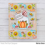 Pretty Pink Posh Fall Jar Clear Stamps autumn greetings