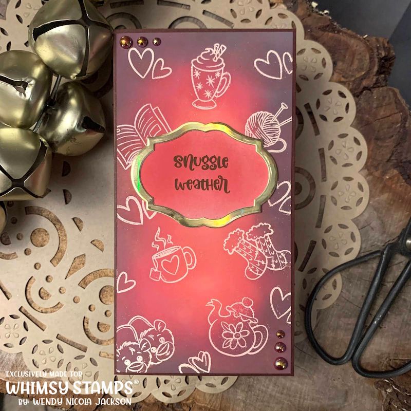Whimsy Stamps Cozy Winter Clear Stamps khb212 snuggle weather