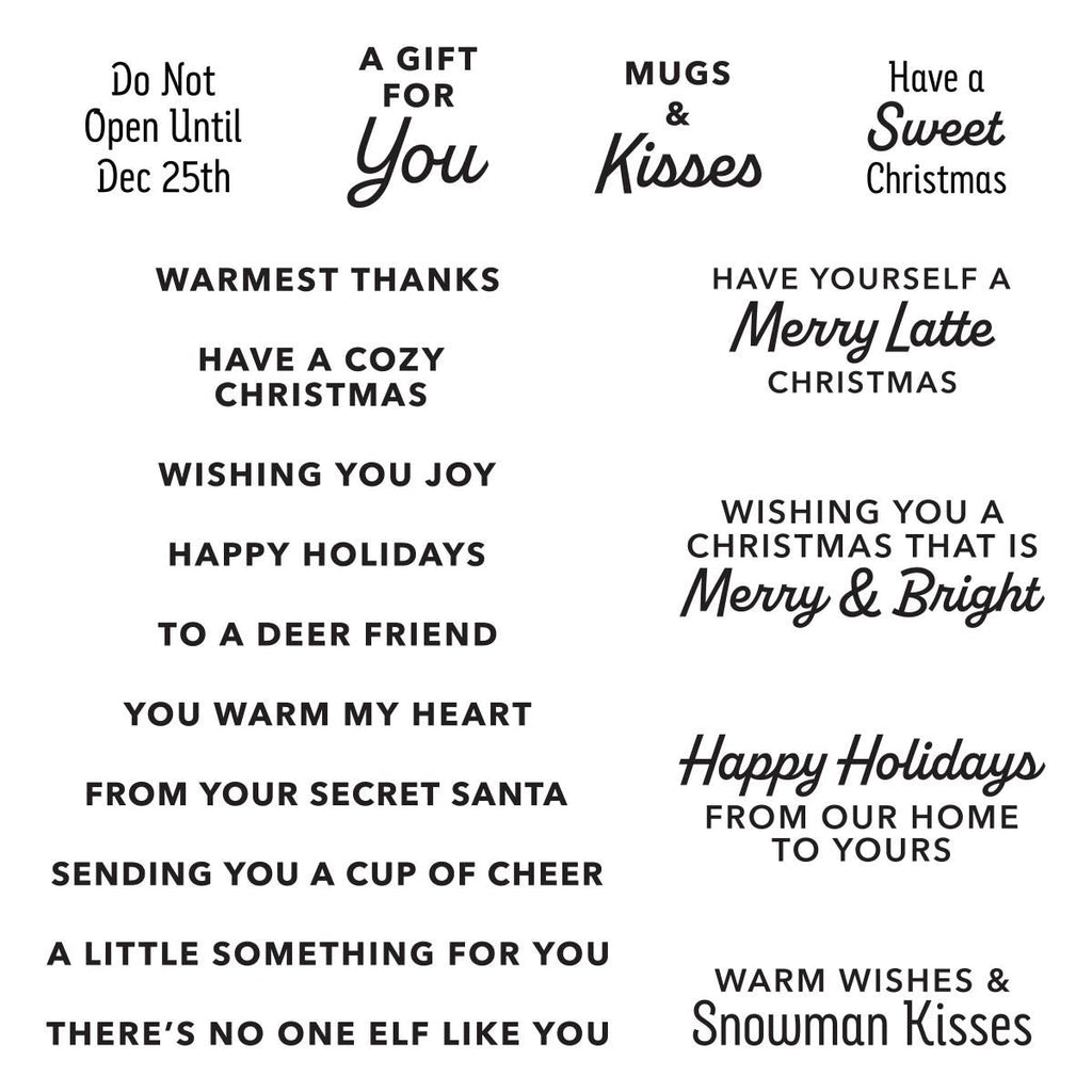 stp-212 Spellbinders Santa’s Sippin’ Sayings Clear Stamps
