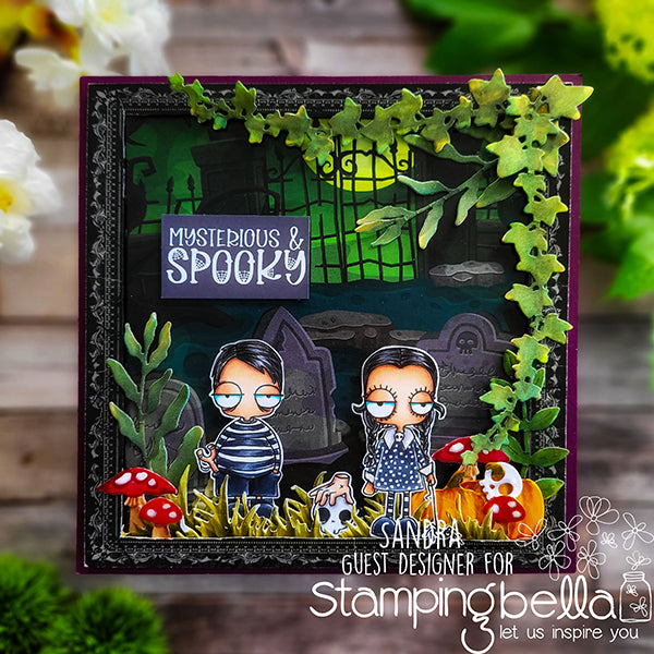 Stamping Bella Oddball Spooky Kids Cling Stamps eb1259 wednesday pugsley addams