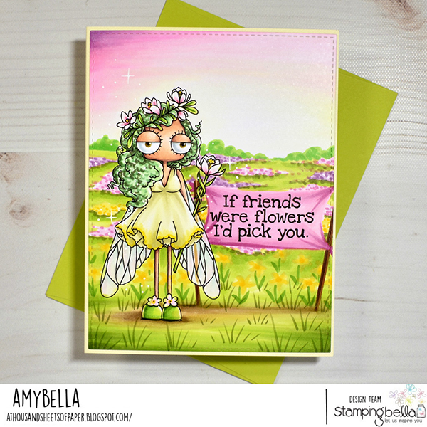 Stamping Bella Oddball Spring Fairy Cling Stamp eb1301 friends 