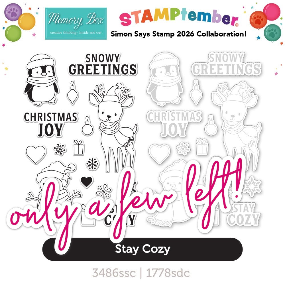 Memory Box Stay Cozy STAMPtember Exclusive Stamps and Dies only a few left