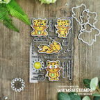 Whimsy Stamps Tabby Tigers Too Outline Dies WSD196 tigers