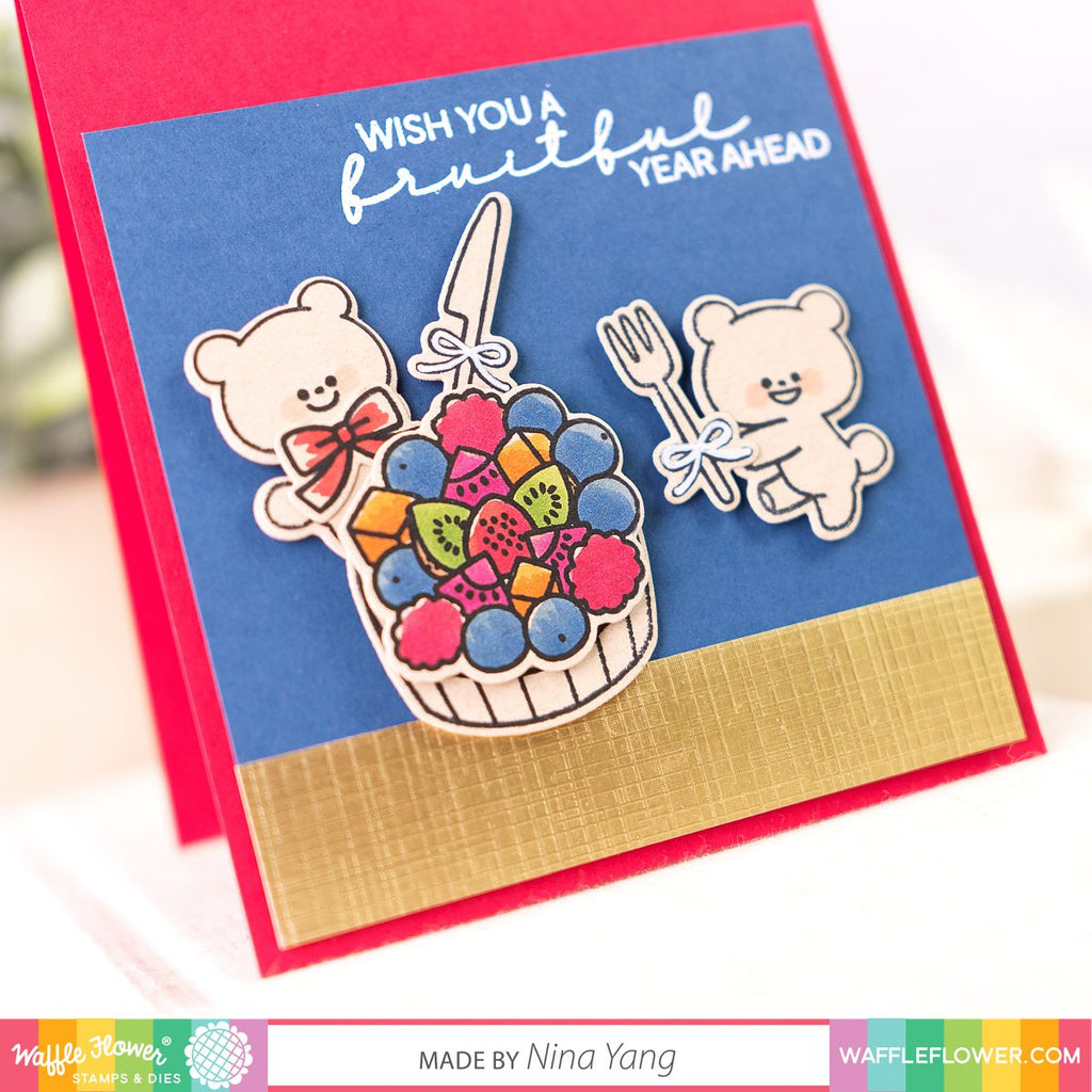 Waffle Flower Fruity Cake Matching Dies 421502 tart