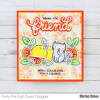 Pretty Pink Posh Layered Citrus Stencils Thank You