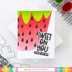 Waffle Flower Fruit Sentiments Clear Stamps 421491 sweet on you