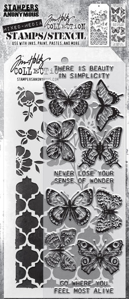 Flutter butterfly Stampers Anonymous Tim Holtz Stamps