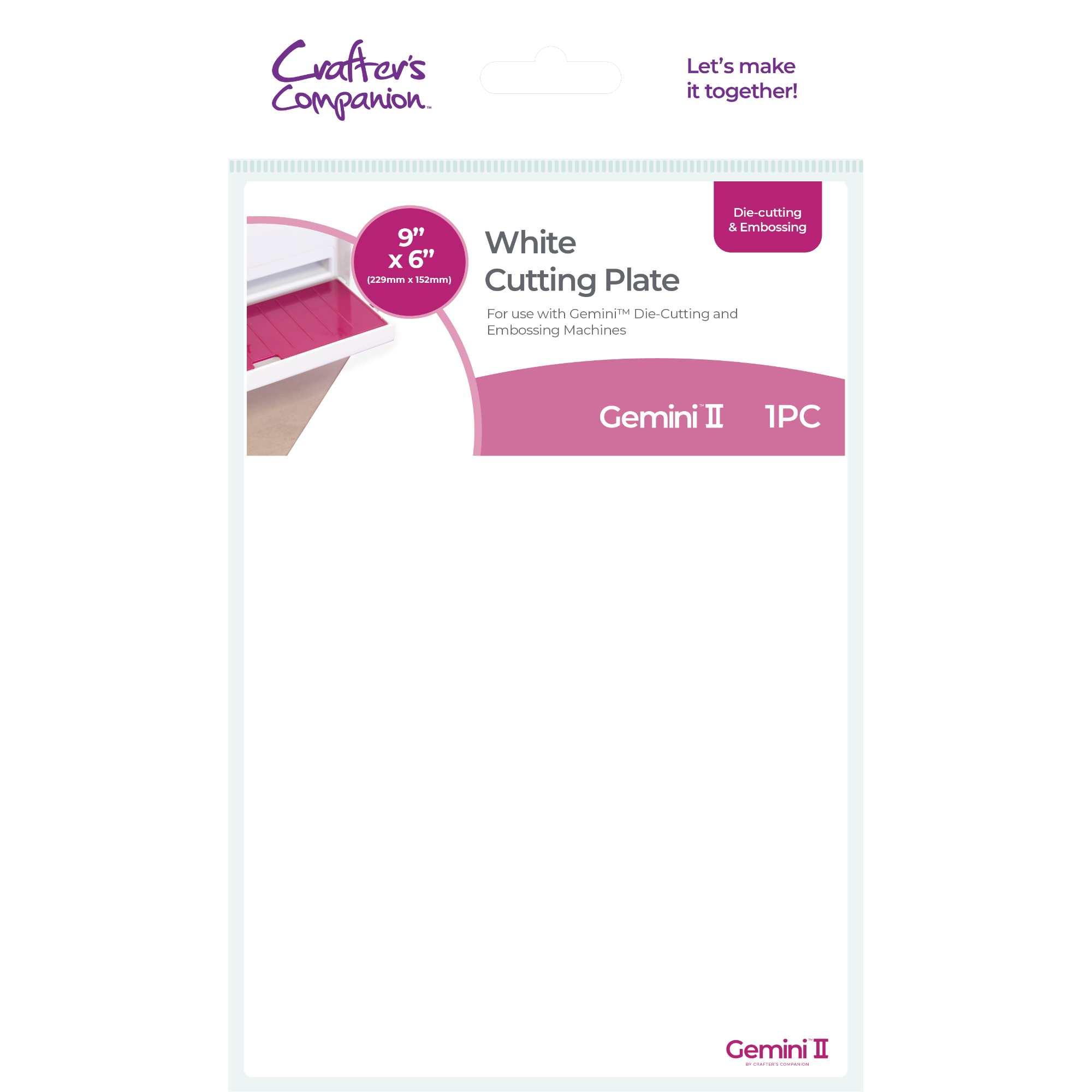 Gemini II 9 x 6 White Cutting Plate gemii9x6-acc-whcpl