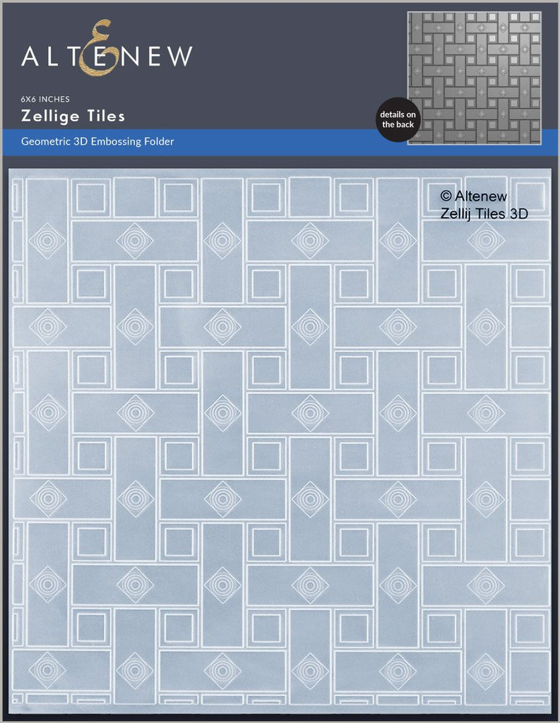 Altenew Zellige Tiles 3D Embossing Folder ALT7884