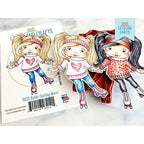 La-La Land Crafts Cling Stamp Roller Skating Marci 5533 Skating