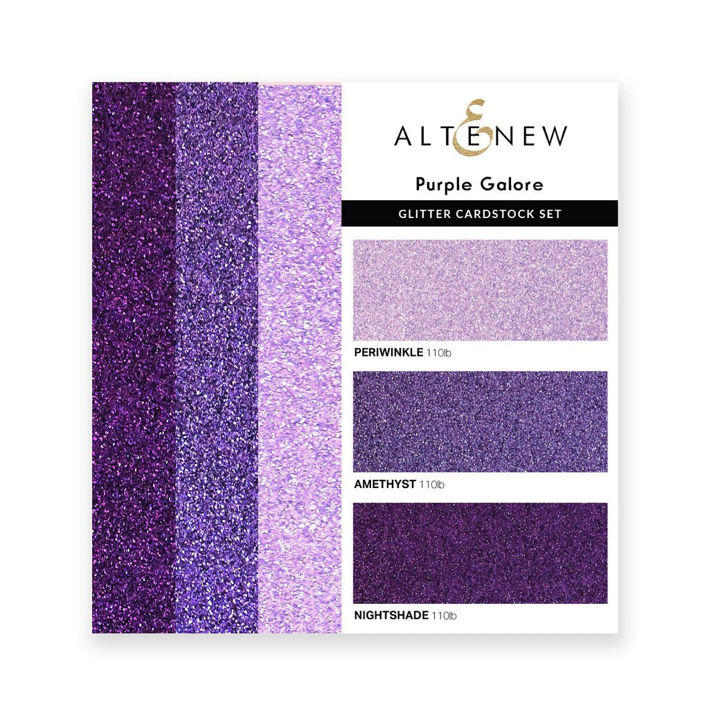 Altenew Glitter Gradient Cardstock Purple Galore Set ALT7618