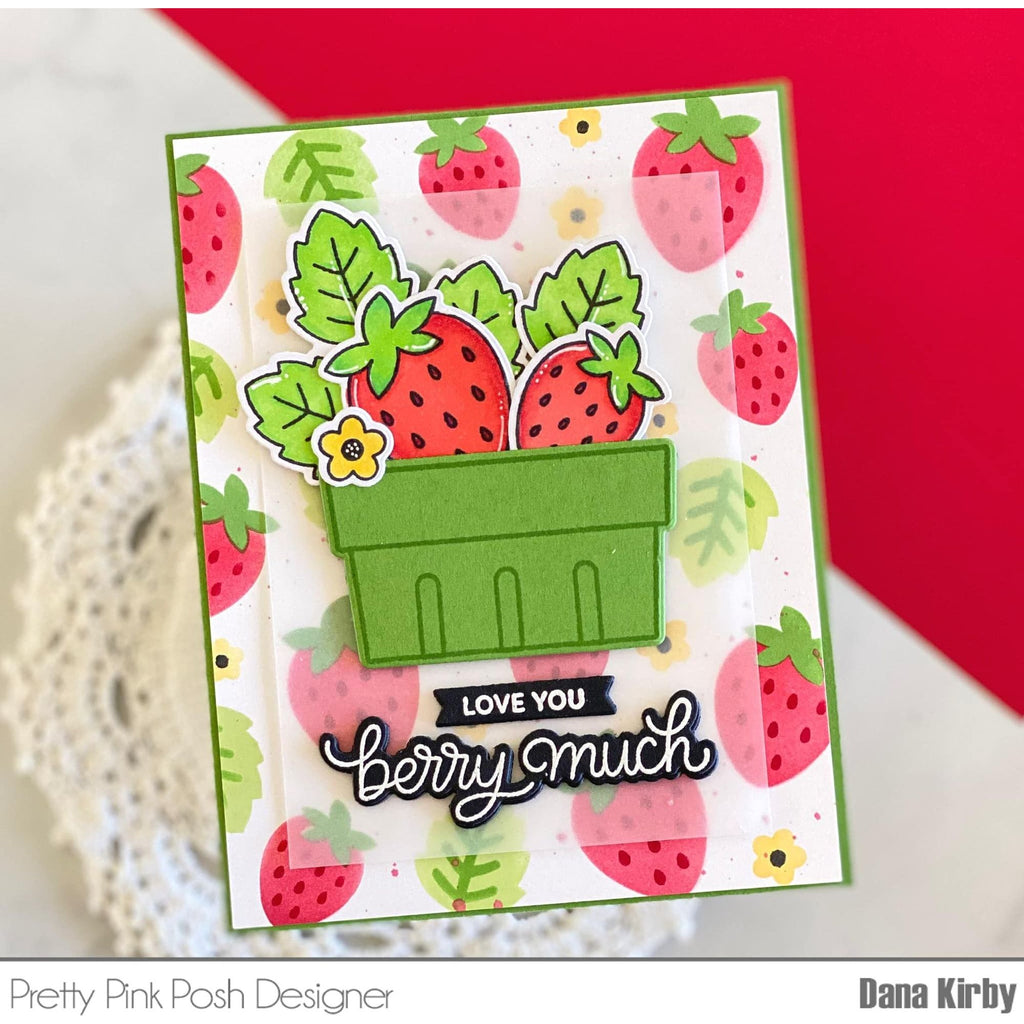 Pretty Pink Posh Fresh Berries Clear Stamps Berry