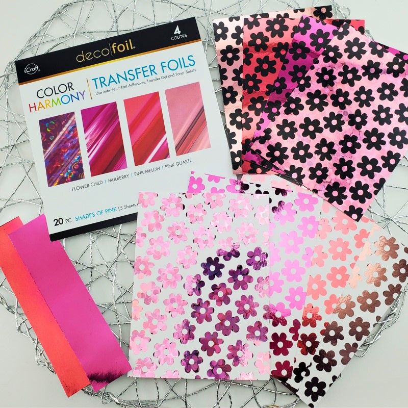 Therm O Web Deco Foil Groovy Toner Card Fronts 5689 Shades of Pink