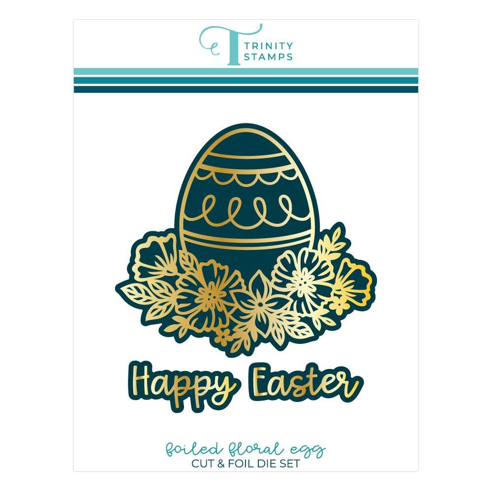 Trinity Stamps Foiled Floral Egg Cut & Foil Die Set tmd-284