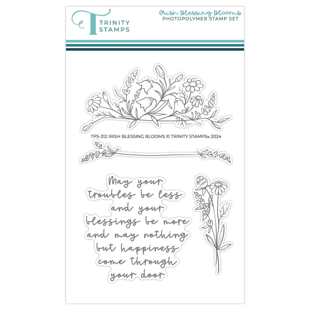 Trinity Stamps Irish Blessing Blooms Clear Stamp tps-312