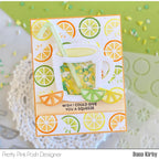 Pretty Pink Posh Layered Citrus Stencils Lemonade