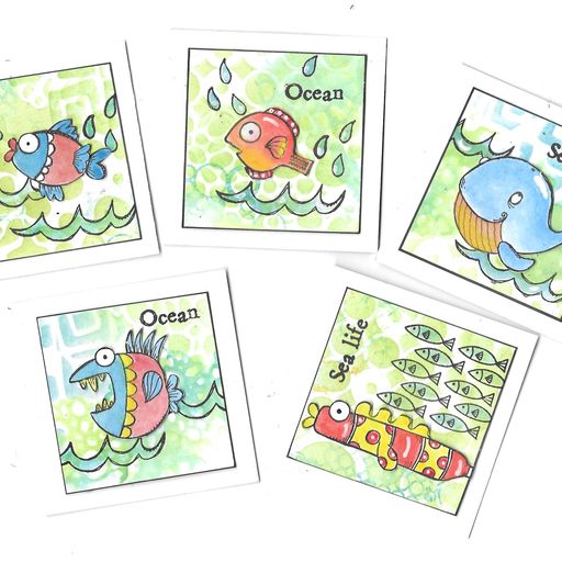 AALL & Create Plenty of Fish A7 Clear Stamps aall858 whale
