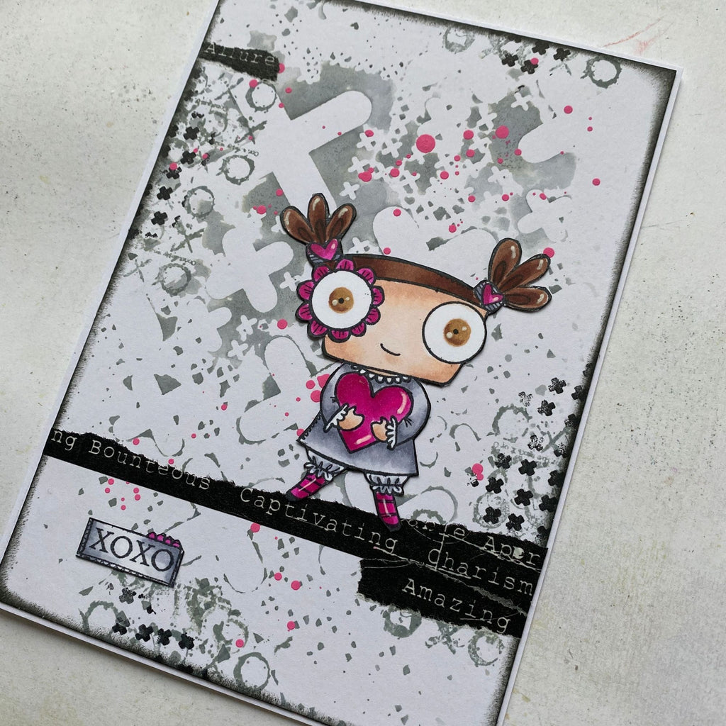 AALL & Create Heart Hugs A7 Clear Stamp Set 975 xoxo