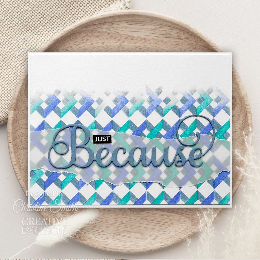 Creative Expressions Interlocking Squares Mini Stencils cemlsint just because