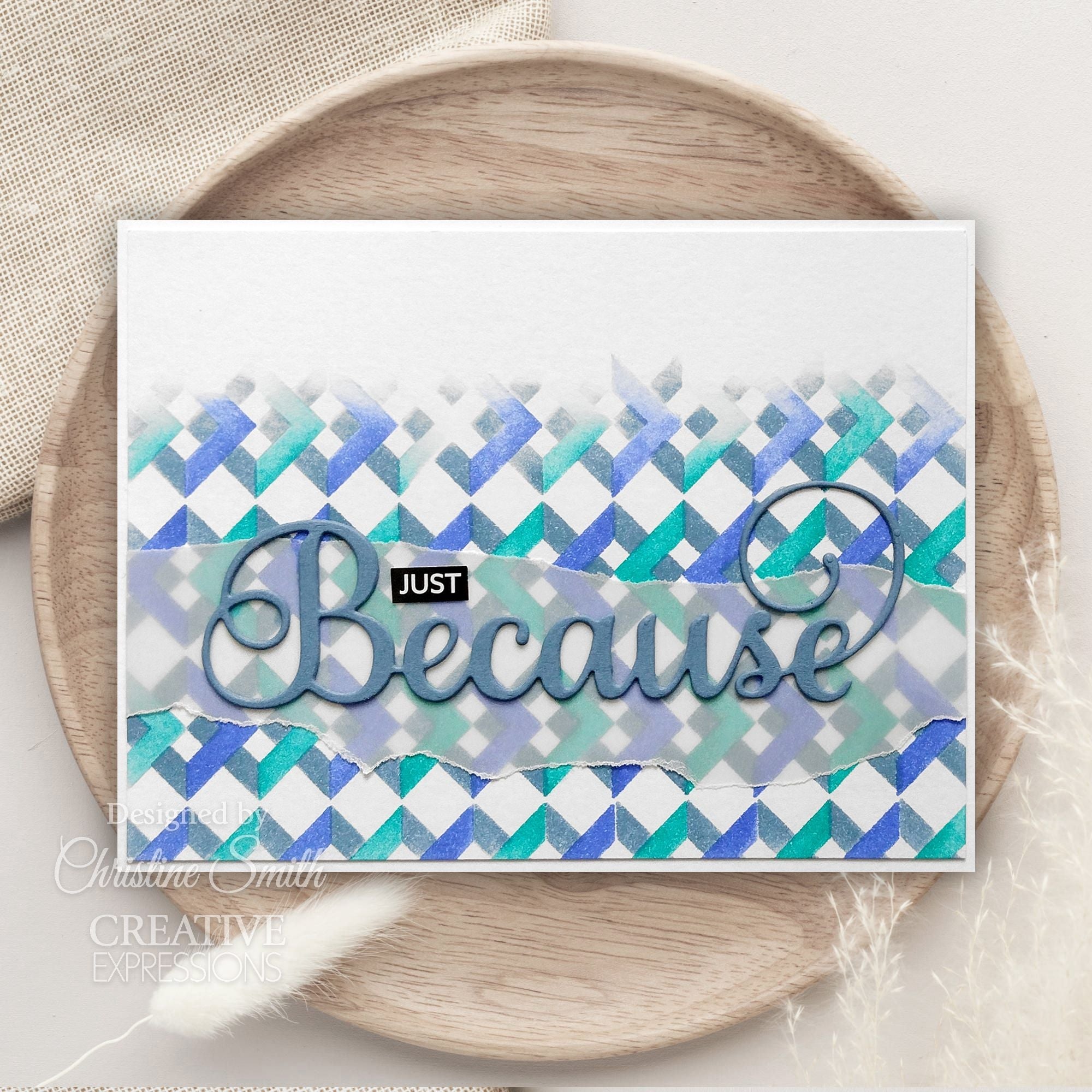 Creative Expressions Interlocking Squares Mini Stencils cemlsint just because