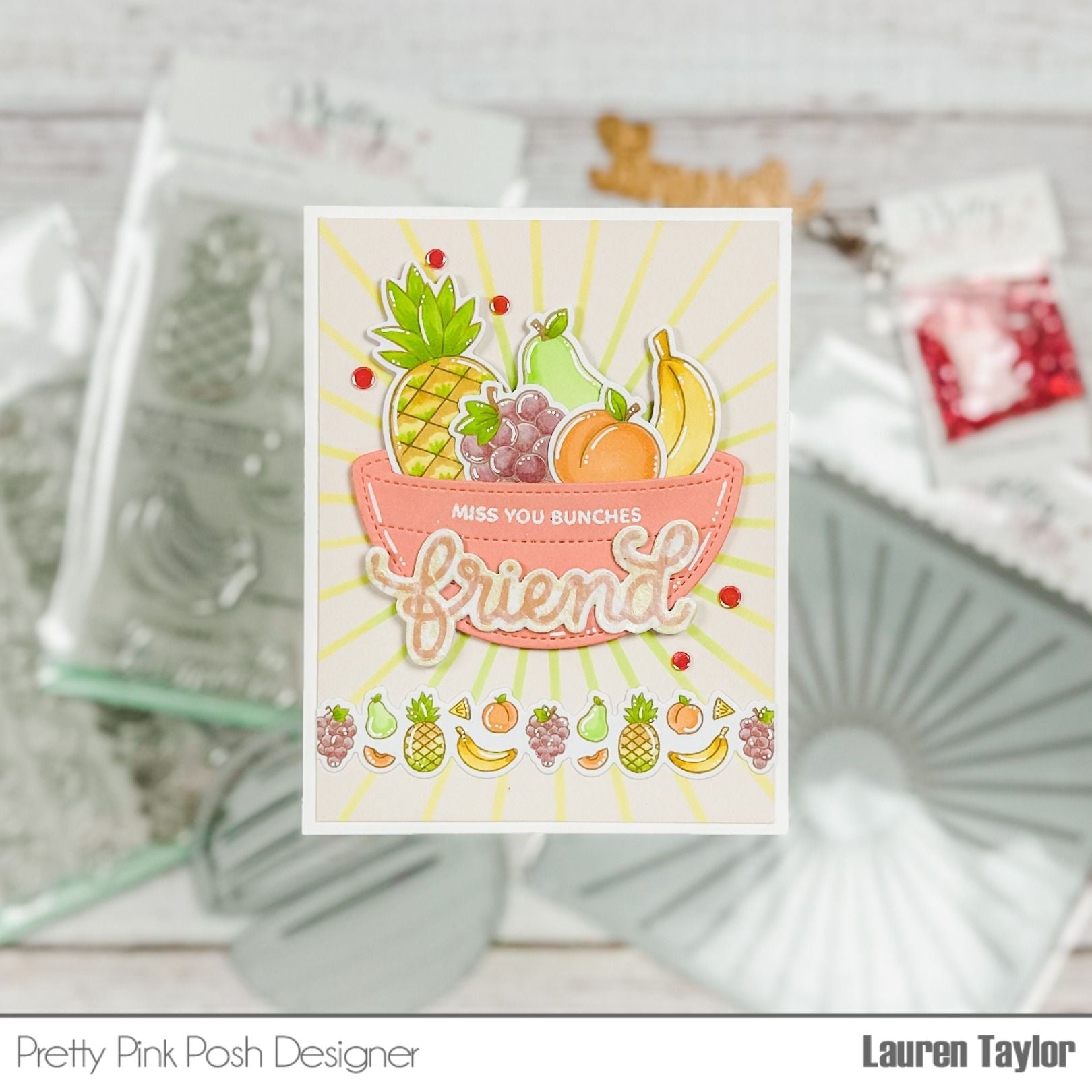 Pretty Pink Posh Friend Script Hot Foil Plate*