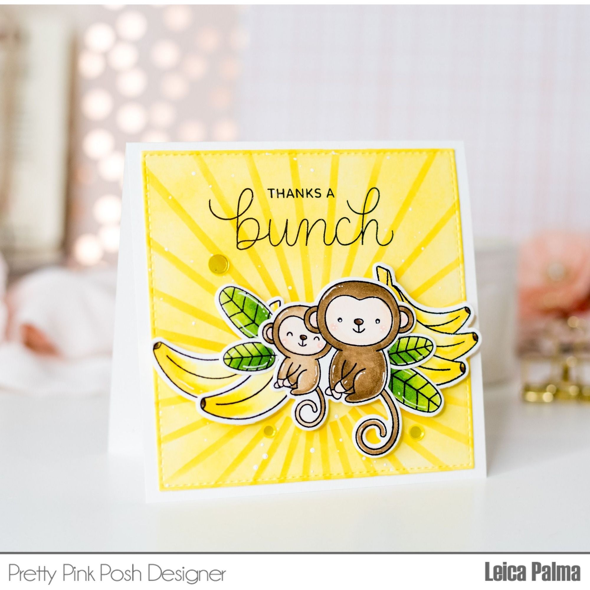 Pretty Pink Posh Fruit Salad Clear Stamps Monkey