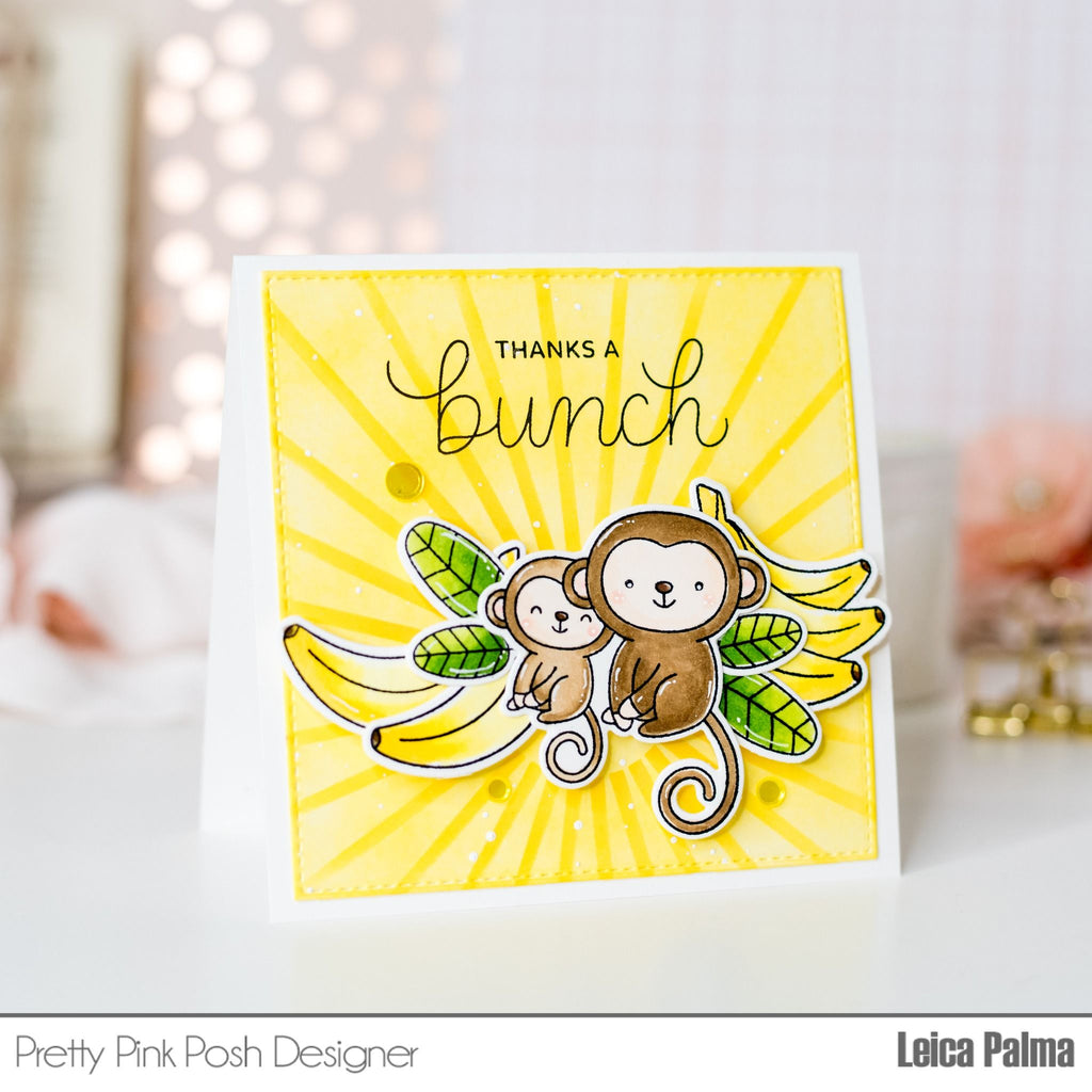 Pretty Pink Posh Fruit Salad Clear Stamps Monkey