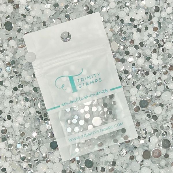 Trinity Stamps Frosted Glass Baubles Embellishment Mix emb-0137
