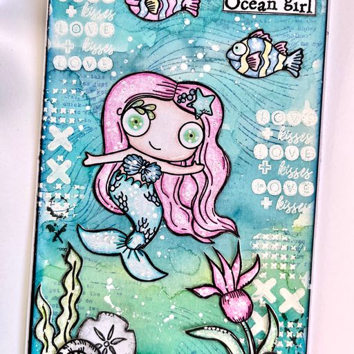 AALL & Create Ocean Girl A7 Clear Stamps aall855 ocean