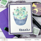 Altenew Spark Joy Potted Succulent Stencil and Hot Foil Plate Set ALT7948BN blank