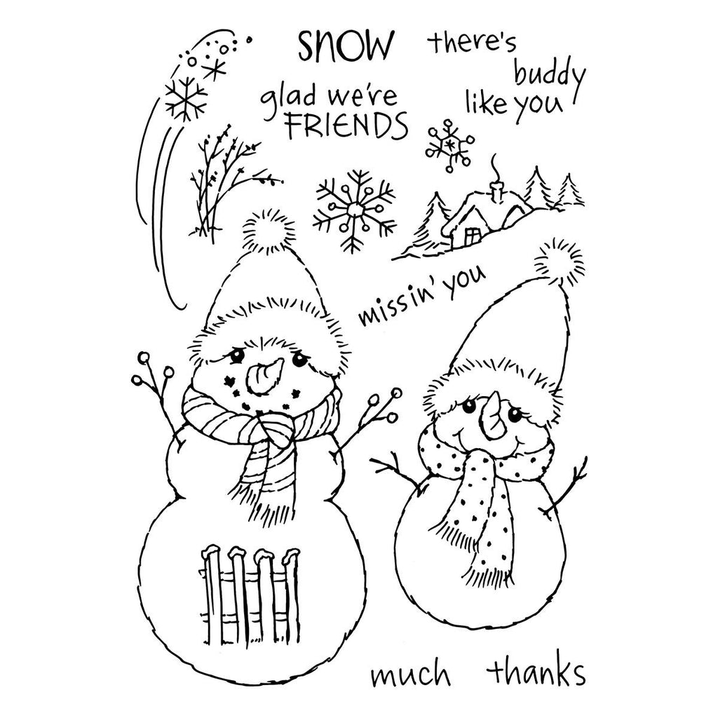 stp-218 Stampendous FransFormer Snowy Friends Clear Stamps