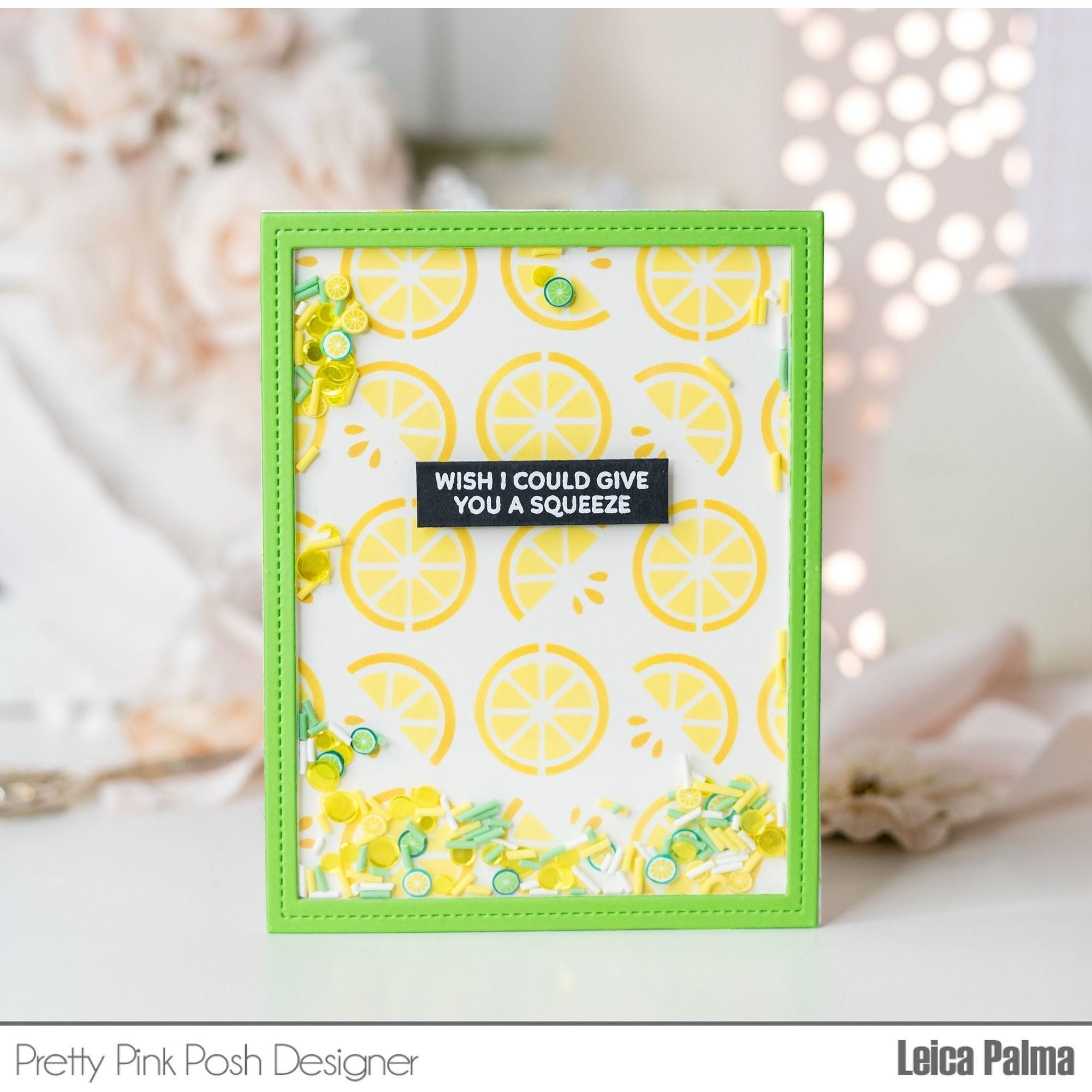 Pretty Pink Posh Layered Citrus Stencils Lemons
