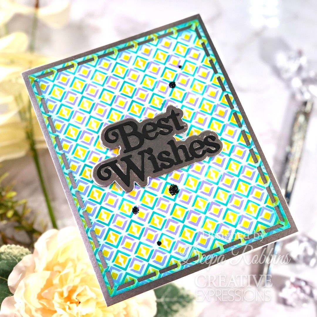 Creative Expressions Diamonds in Making Mini Stencils cemlsdiam best wishes
