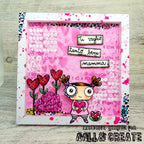 AALL & Create Heart Hugs A7 Clear Stamp Set 975 i love you