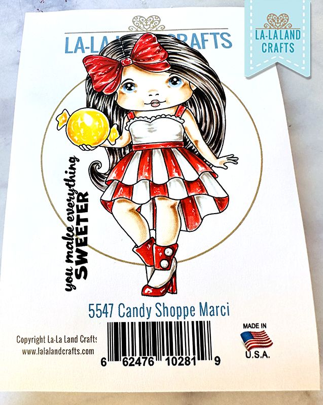 La-La Land Crafts Cling Stamp Candy Shoppe Marci 5547