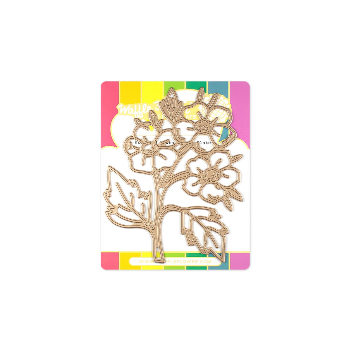 Waffle Flower Sketched Hawthorn Hot Foil Plate 421368