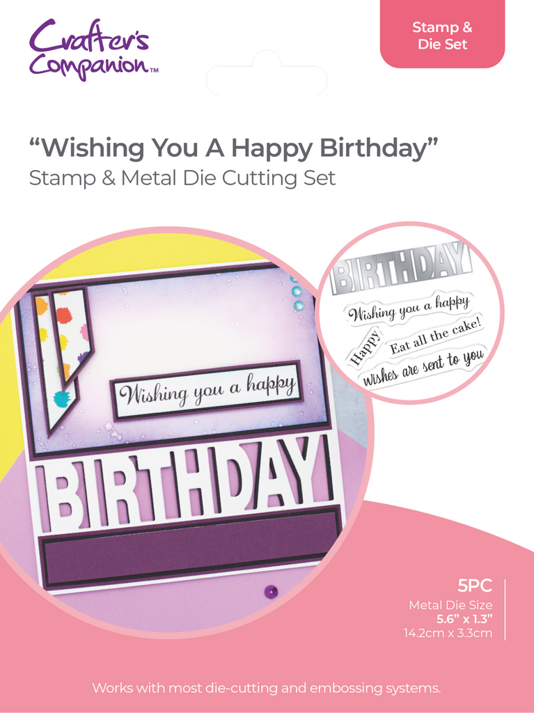 Gemini Wishing You A Very Happy Birthday Clear Stamp And Die Set gem-std-wyahb