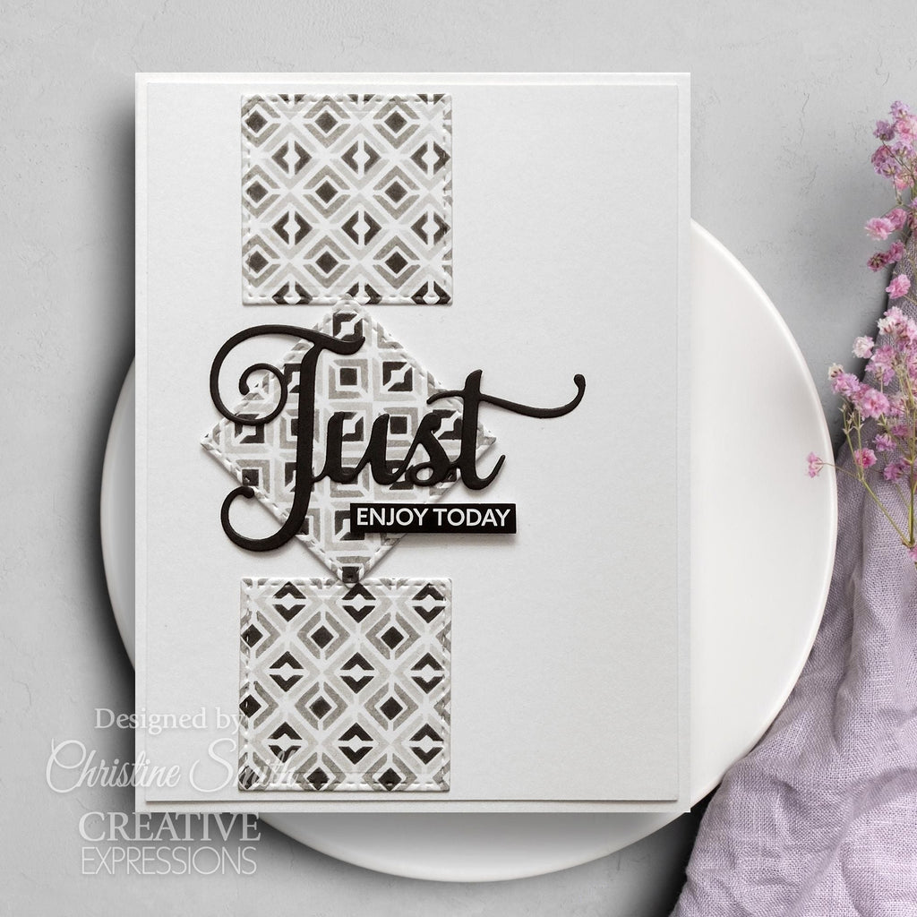 Creative Expressions Diamonds in Making Mini Stencils cemlsdiam just enjoy today