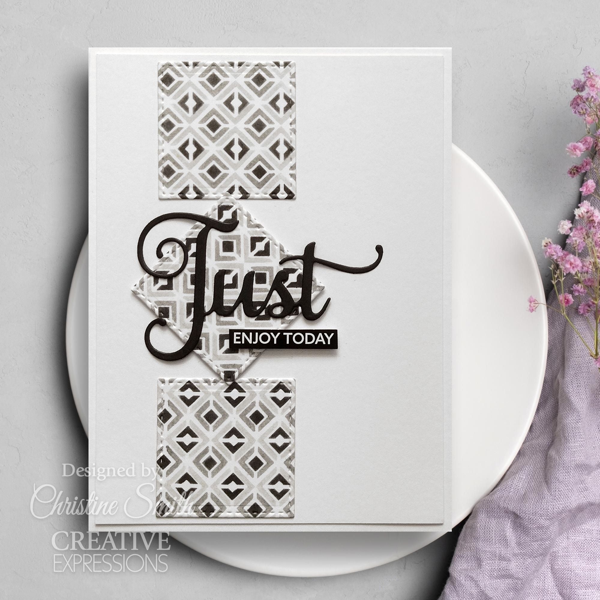 Creative Expressions Diamonds in Making Mini Stencils cemlsdiam just enjoy today