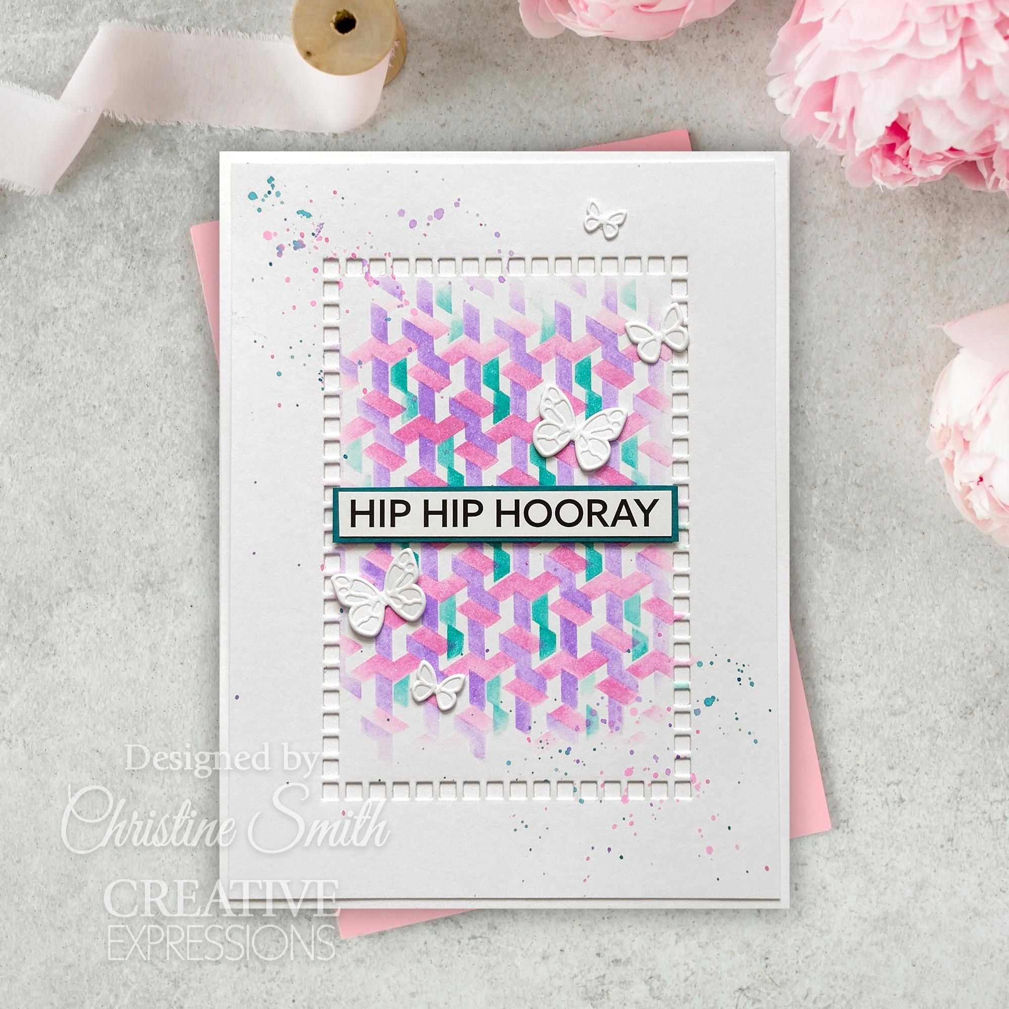 Creative Expressions Chaotic Order Mini Stencils cemlscha hooray
