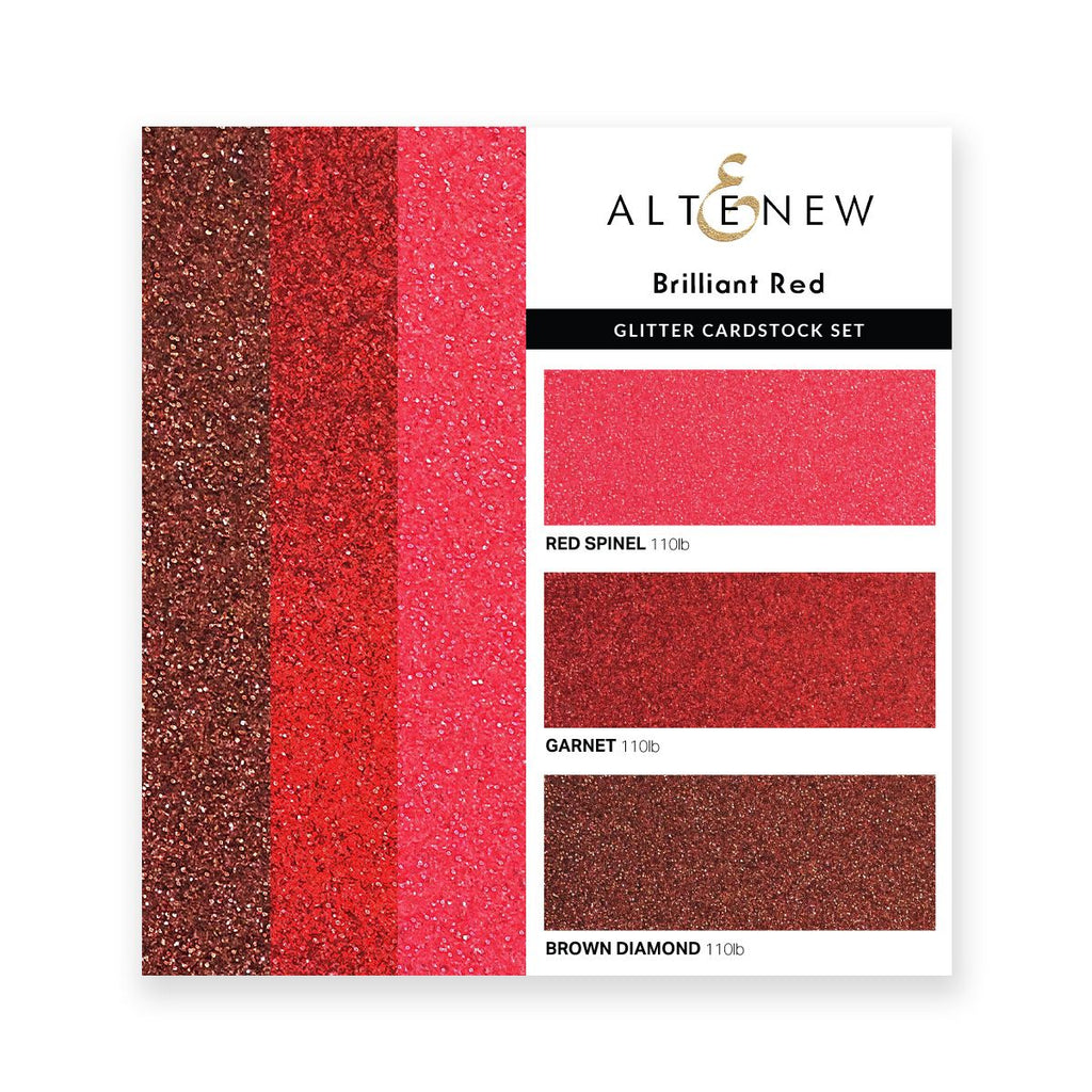 Altenew Glitter Gradient Cardstock Brilliant Red Set ALT7619